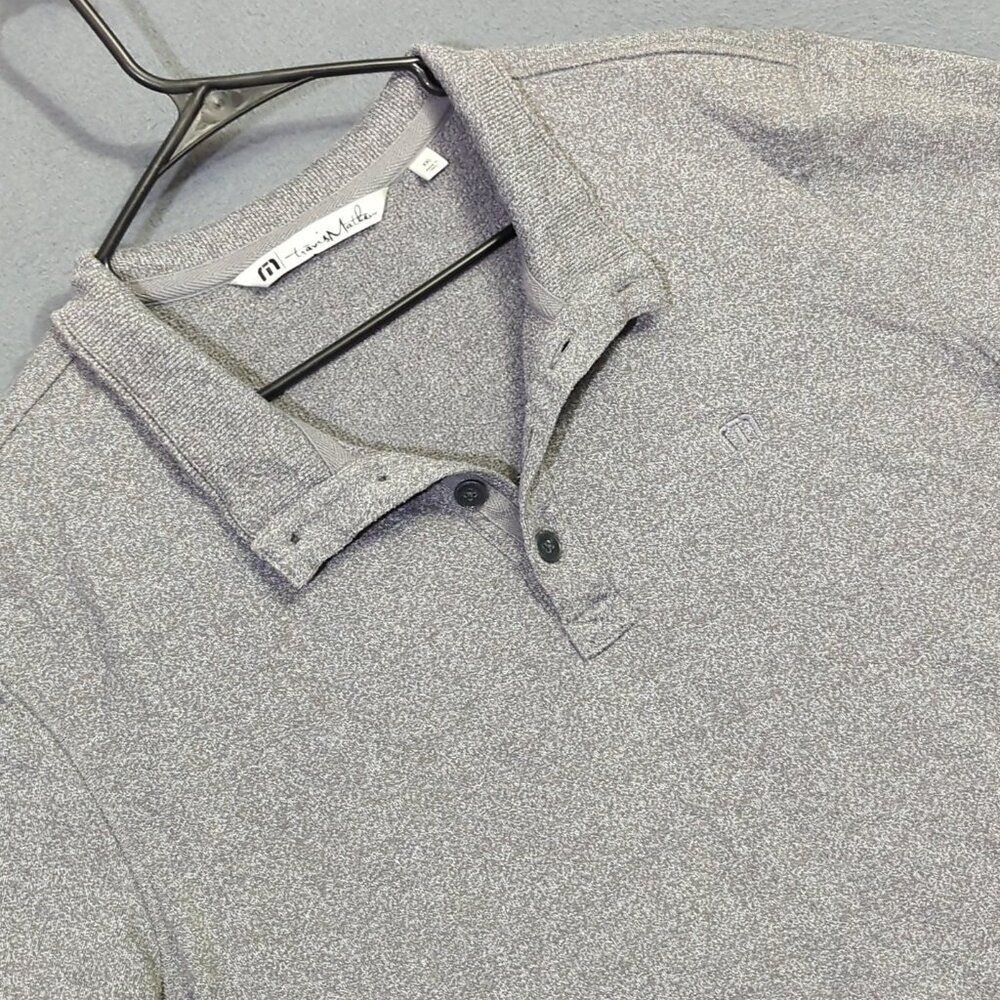 Travis Mathew Sweatshirt Mens XXL Gray All Day Cruise Quarter Zip Pullover Rugby